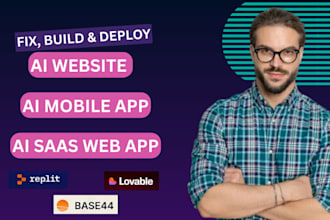 develop lovable ai website, mobile app, web app, fix replit ai, base44, supabase
