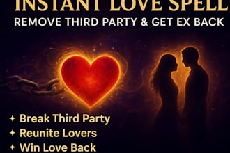 powerful stubborn targeted removal, repair broken home bring ex back, love spell