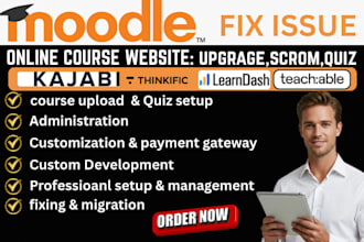 install, setup and customize moodle lms website with scorm, h5p and quizzes