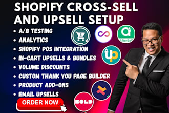 setup shopify cross sell upsell aftersell selleasy reconvert bold upcart rebuy
