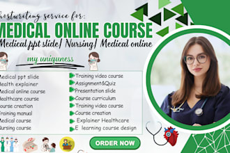 do medical course training manual healthcare course masterclass course PPT slide