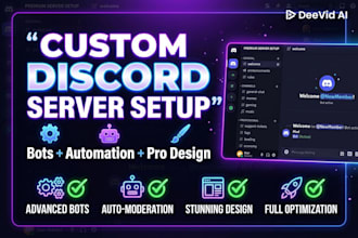 create custom discord server setup with bots and automation discord server setup