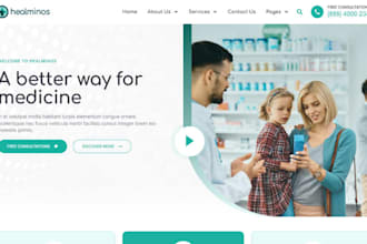 design wix pharmacy website medical healthcare website hipaa compliant website