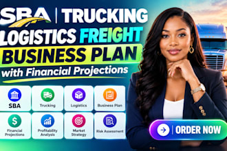 write sba trucking logistics freight business plan with financial projections