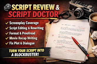 script review screenplay coverage script format edit rewrite proofread tv script