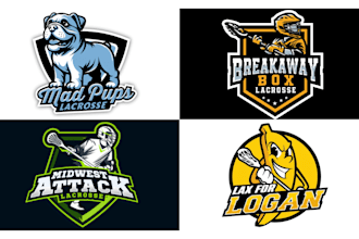 do hockey or lacrosse team jersey or sports club logo design