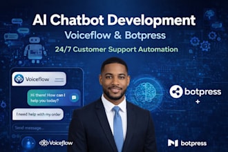 build ai customer support ai chatbot deveopment , ai voiceflow and botpress