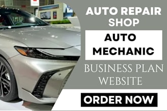 prepare an auto repair shop auto mechanic business plan website with cash flow