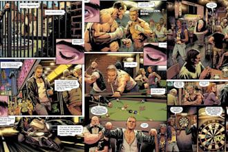 create cinematic comic book and graphic novel art with storytelling panels