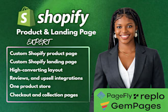 design a high converting shopify landing page with pagefly replo gempages