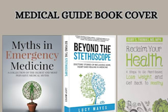 design medical guide book cover health wellness ebook KDP design