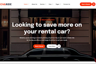 design wix car rental website car dealership reservation system website