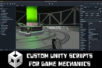 do custom unity script, c sharp for game mechanics, system for unity 2d, 3d game