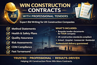 write a winning construction tender bid for your project