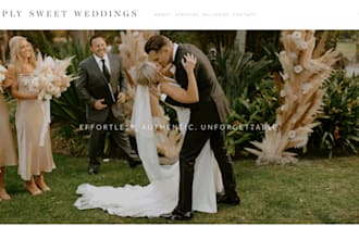 build a squarespace wedding, photograph portfolio or pixieset gallery website