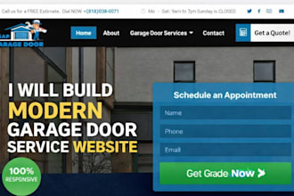 design garage door website, garage door leads, garage door landing page