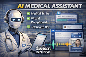 ai medical scribe, virtual receptionist, telehealth ai assistant saas platform