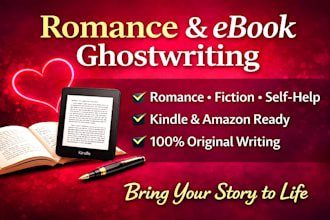 lgbt ghostwrite your romance or fiction ebook novel or kindle story fiction