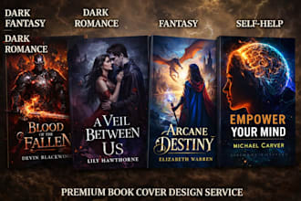 design dark fantasy romance book cover, dark gothic book cover