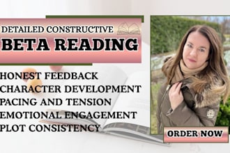 beta read your erotic book, romance and fantasy fiction novel with feedback