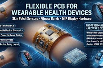 do flexible pcb for skin patch wearable, health device, mip display fitness band