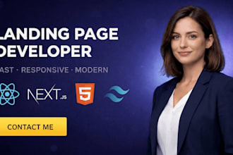 build a responsive react or nextjs landing page