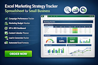 create an excel marketing strategy tracker spreadsheet for small business