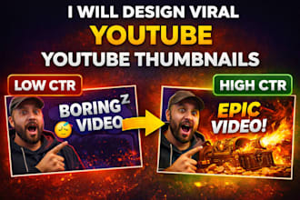 design viral high CTR youtube thumbnails