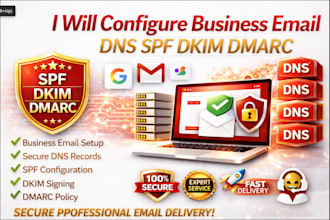 configure business email dns spf dkim dmarc