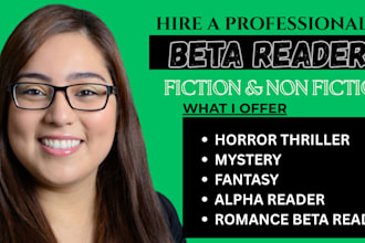 beta read romance, romantic fantasy, litrpg, arc reader, nonfiction beta reader