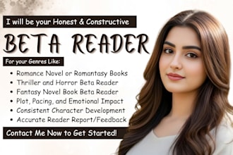 be your romance beta reader thriller beta reader mystery and sci fi beta reader