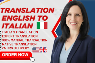 professionally translate english to italian and italian to english