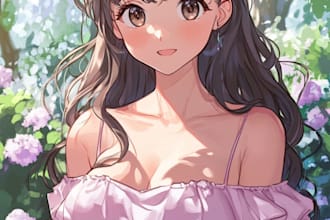 anime character, fanart, and original character