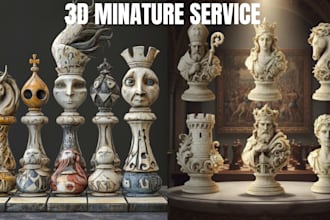 3d print and paint your figure hand paintings miniature figurine anime model sti