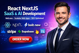 build react next js with bolt new bolt new saas app, bolt new ai development