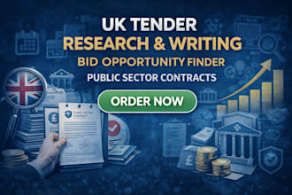 uk tender research writing bid opportunity tender public sector contracts