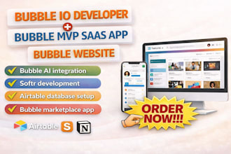 bubble io developer bubble mvp saas app bubble website bubble ai softr airtable