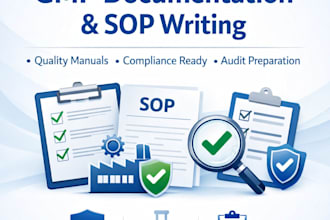 create gmp compliant sops and quality documentation