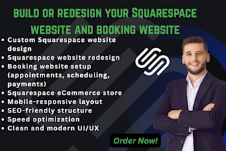 build or redesign your squarespace website and booking website
