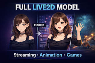 deliver a complete live2d character ready for streaming and animation