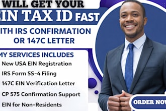 get your USA ein tax id fast with confirmation letter from irs