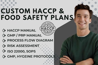 create food safety, haccp, halal, gmp, acp, training manuals for food business