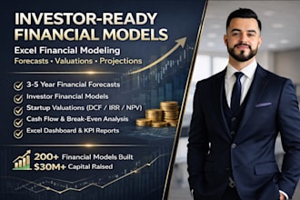 make investor ready financial model, forecast, financial projections, valuations