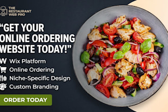 wix restaurant website, bakery website, online ordering landing page, membership