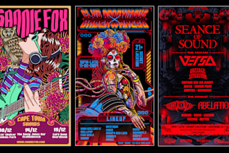 create poster event, concert, tour, music