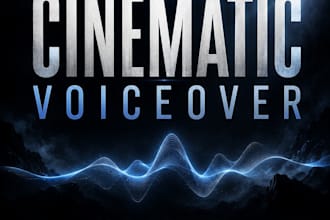 do a deep cinematic male voice over