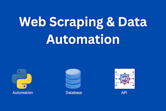build web scraping, API, etl and automation in python