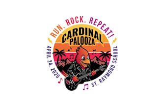 design musical festival themed school logo