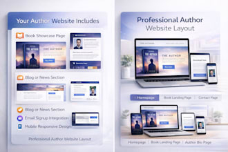build ebook website, author website, ebook landing page, book website, wordpress