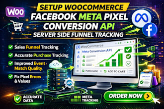 setup woocommerce facebook meta pixel conversion API server side funnel tracking